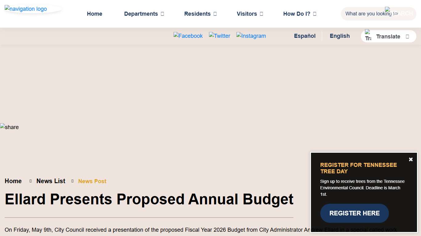 Ellard Presents Proposed Annual Budget