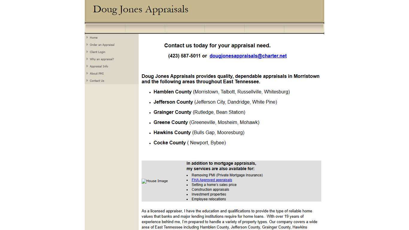 Morristown, Tn - Appraisals - Doug Jones Appraisals - Residential Real Estate Appraiser - Morristown & East Tennessee